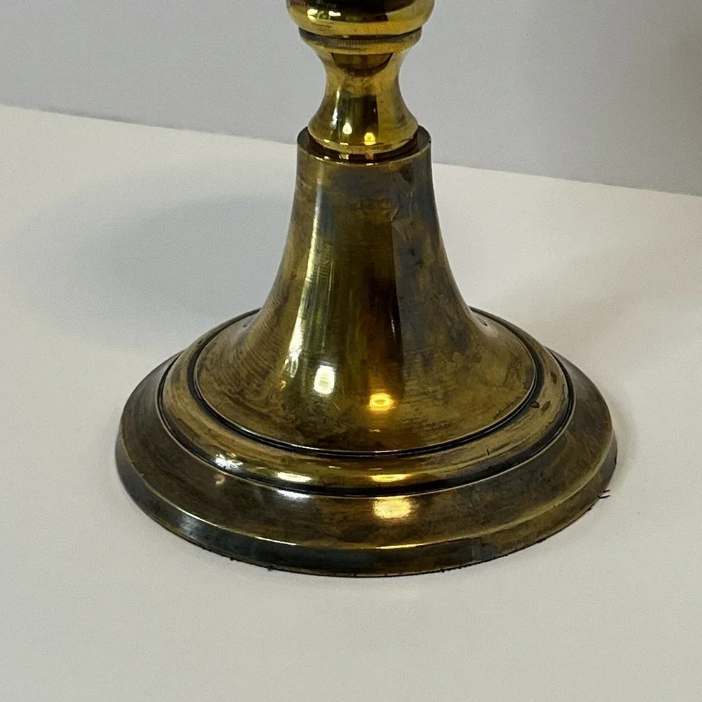 Vintage Gatco solid brass candle holder single w/ spike‎